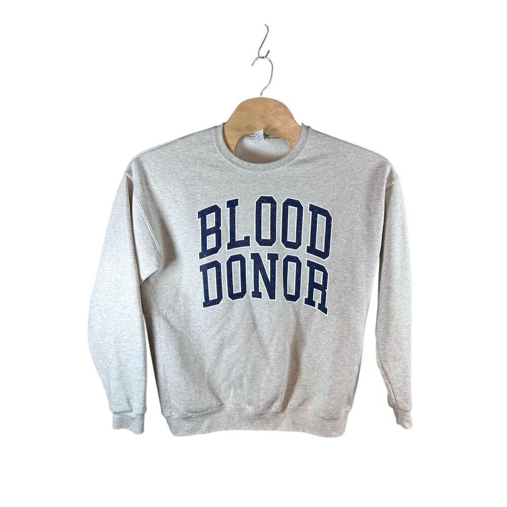 Blood Donor XL Grey Sweatshirt